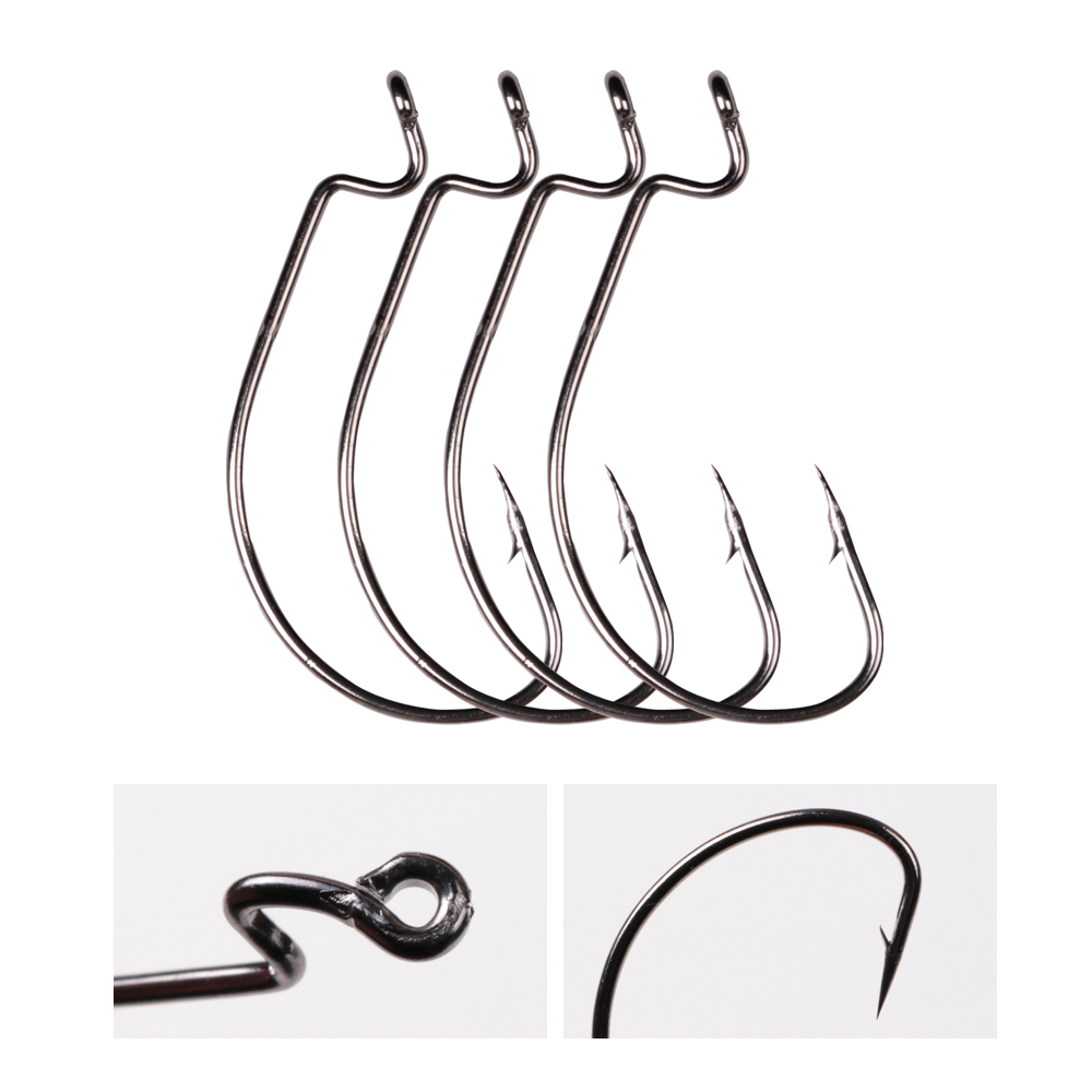 LUSHAZER 10 قطعة/الوحدة الكربو - مراجعة Fishing Hook Offset وسعره