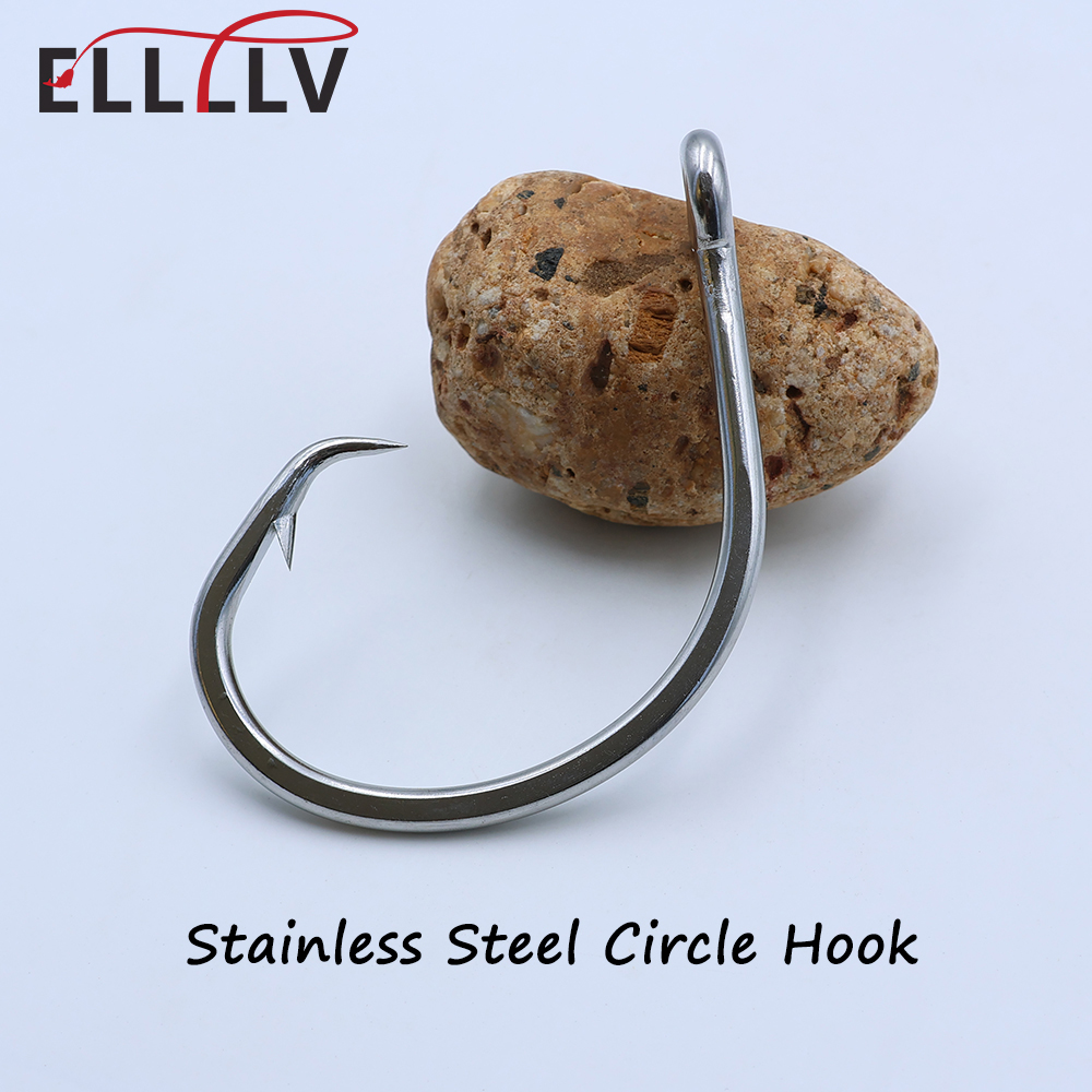 Ellllv 10/0 - 16/0 خطاف دائري  - مراجعة Fishing Hook Circle وسعره