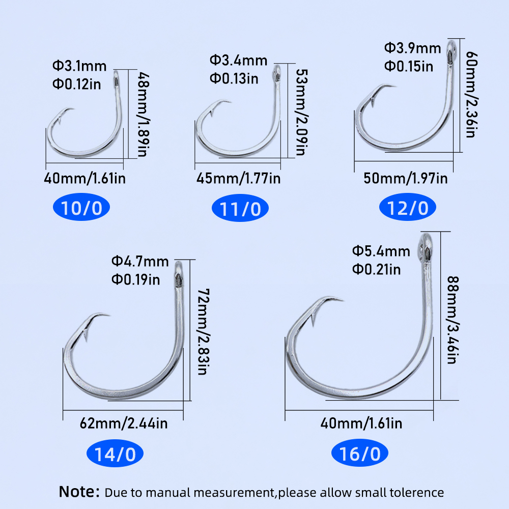 Ellllv 10/0 - 16/0 خطاف دائري  - مراجعة Fishing Hook Circle وسعره