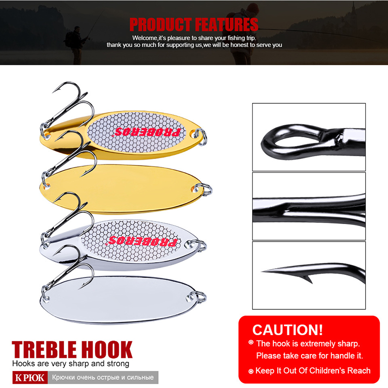 طعم صيد معدني على شكل ملعقة 3- - مراجعة Fishing Hook Treble وسعره