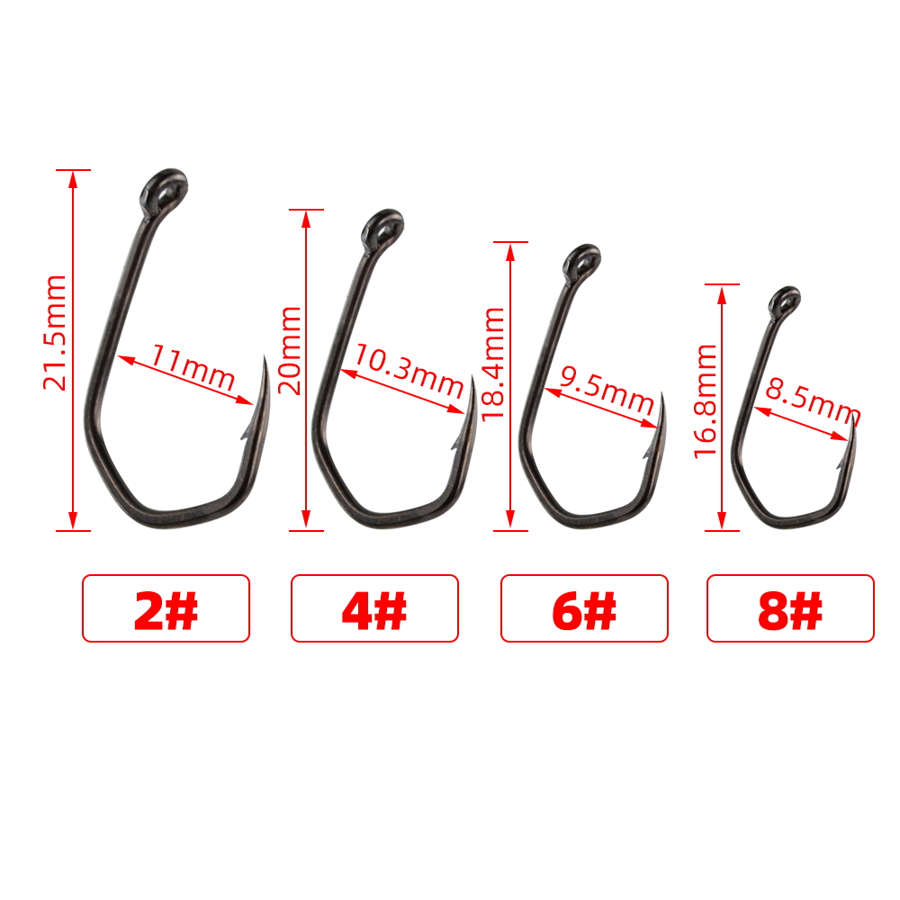 50 قطعة خطاف صيد سمك الشبوط ال - مراجعة Fishing Hook Offset وسعره